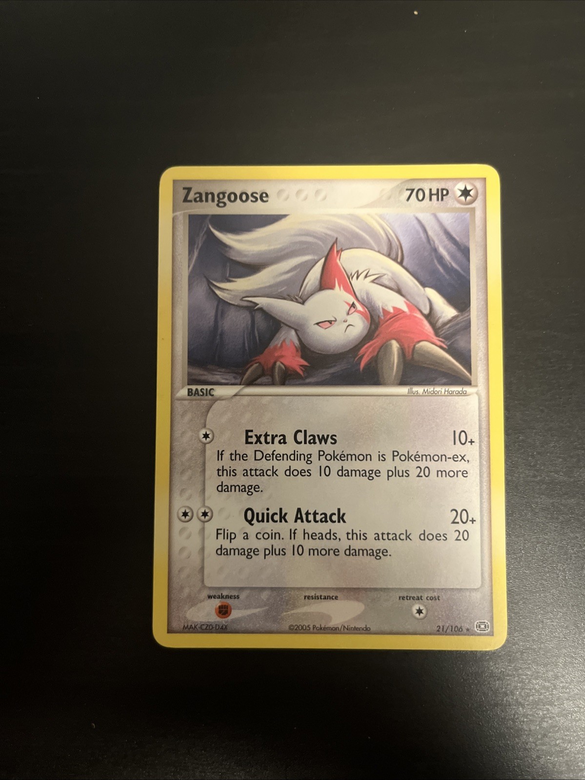 Zangoose Emerald 21/106 NM