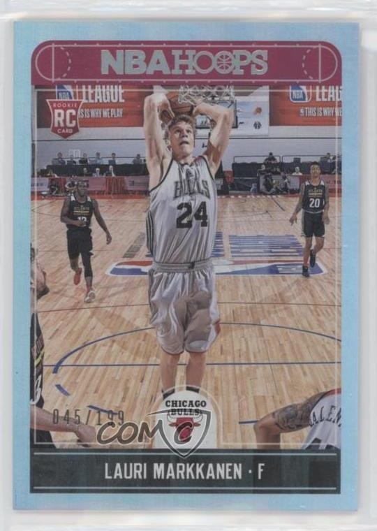 2017-18 Panini NBA Hoops Silver 45/199 Lauri Markkanen #257 01lu