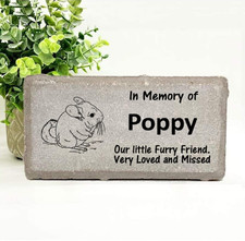 Chinchilla Memorial - Personalized Pet Memorial Stone - Pet Loss sympathy Gift
