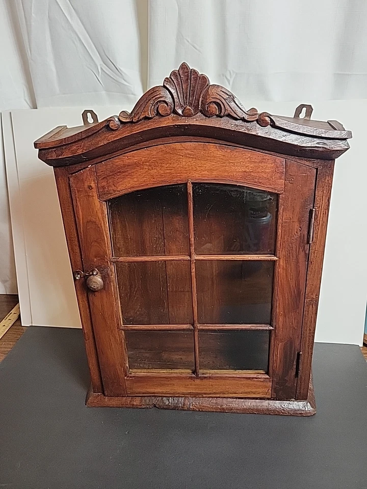 Mueble de pared Mid Century botiquín mueble de baño madera de teca 19 x 17 x 6 Foto 2 de 4