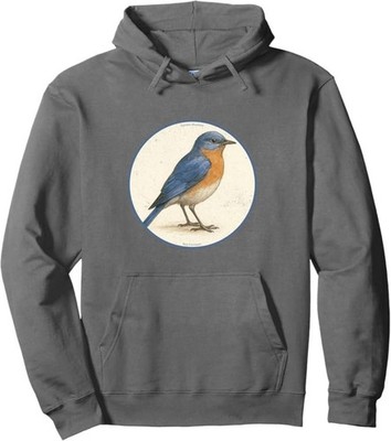 Retro Eastern Bluebird Pullover Hoodie *10 Colors* NEW by Bird Fantastic