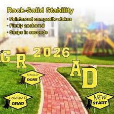 Graduation Decorations 2026 Yard Signs 11Pcs Class of 2026 Grad Party Supplies