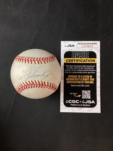 Ken Griffey Jr. Single Signed Rawlings AL Baseball Mariners HOF JSA! (VTG AUTO!)