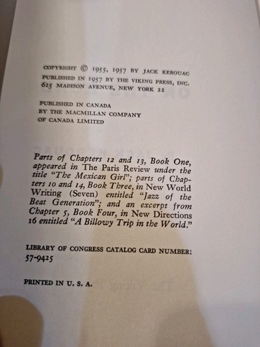✨️On The Road -Jack Kerouac- Facsimile of the 1957 1st/1st Printing (ca 1990) - Picture 8 of 14