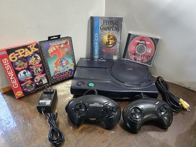 JVC X'EYE Sega CD Genesis with 2 Controllers All Cables & 4 Games with New Laser
