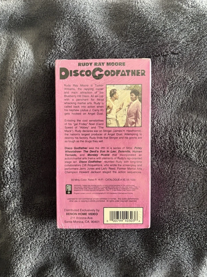 Disco Godfather SEALED VHS Tape Rudy Ray Moore 1979 RARE - Image 2 of 4