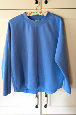 TOM TAILOR Damen Sweatshirt Pullover Blau Gr. M Jersey Rundhals Langarm