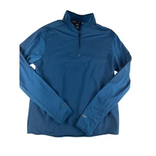Champion Quarter Zip Running Pullover Blue Athletic Jacket Size L Made Jordan