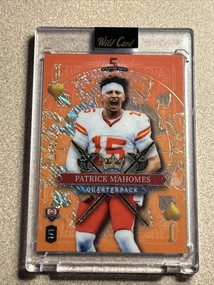  2024 Patrick Mahomes  Jalen Hurts WILD CARD 5 Card Stacked Deck Dual SP 1/1 