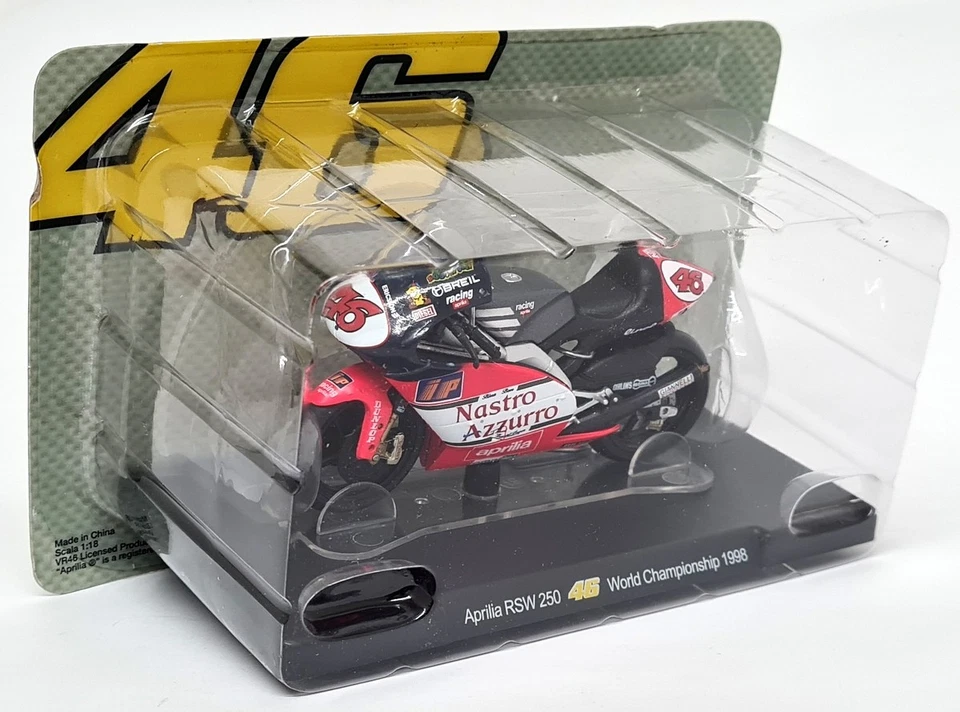 Moto modelo Valentino Rossi LEO 1/18 - Aprilia RSV 250 WC 1998 Foto 2 de 3