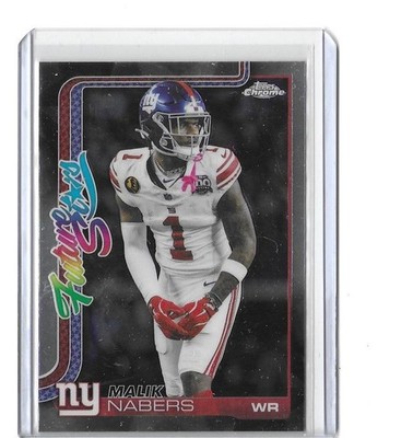 Malik Nabers - New York Giants - Future Stars - Topps Chrome 2025 - #WR #FS-8