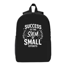 Stylish Black Laptop Backpack for College & High School - " SUCCESS IS THE SYM 