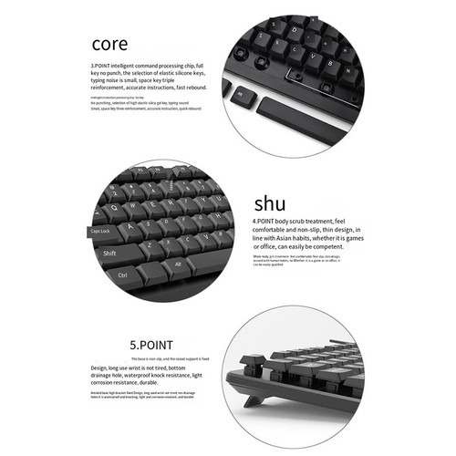 Multilingual Letter Keycaps Gaming Keyboard for Easy Multilingual Typing