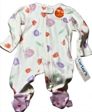 Cute Carter  s Newborn Footie Pajamas NWT Fish Print Sleeper One Piece Baby Outfi