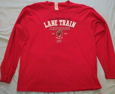Ole Miss Rebels ''Lane Train Express'' Long Sleeve Red Tshirt Size XL