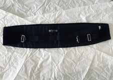 Vintage Gieves Old Bond Street Velvet Cummerbund Black Color