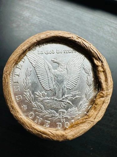 CC & CC End AU $10 Morgan Silver Dollar Roll (10-coins)