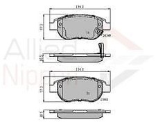 Brake Pad Front Axle To Fit Fiat 500L 12->, Opel Corsa 06->14, Vauxhall Corsa 06