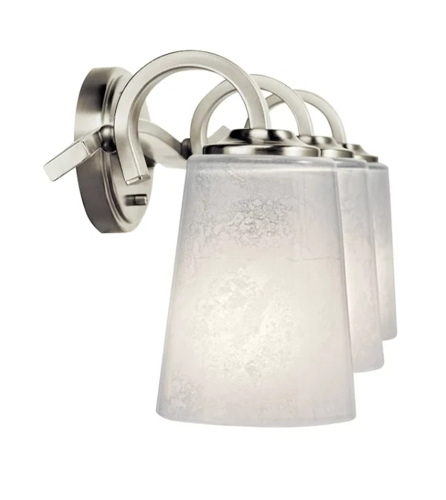Kichler Lighting 3-Light Oxby Brushed Nickel Bathroom Vanity Light - Image 3 of 4