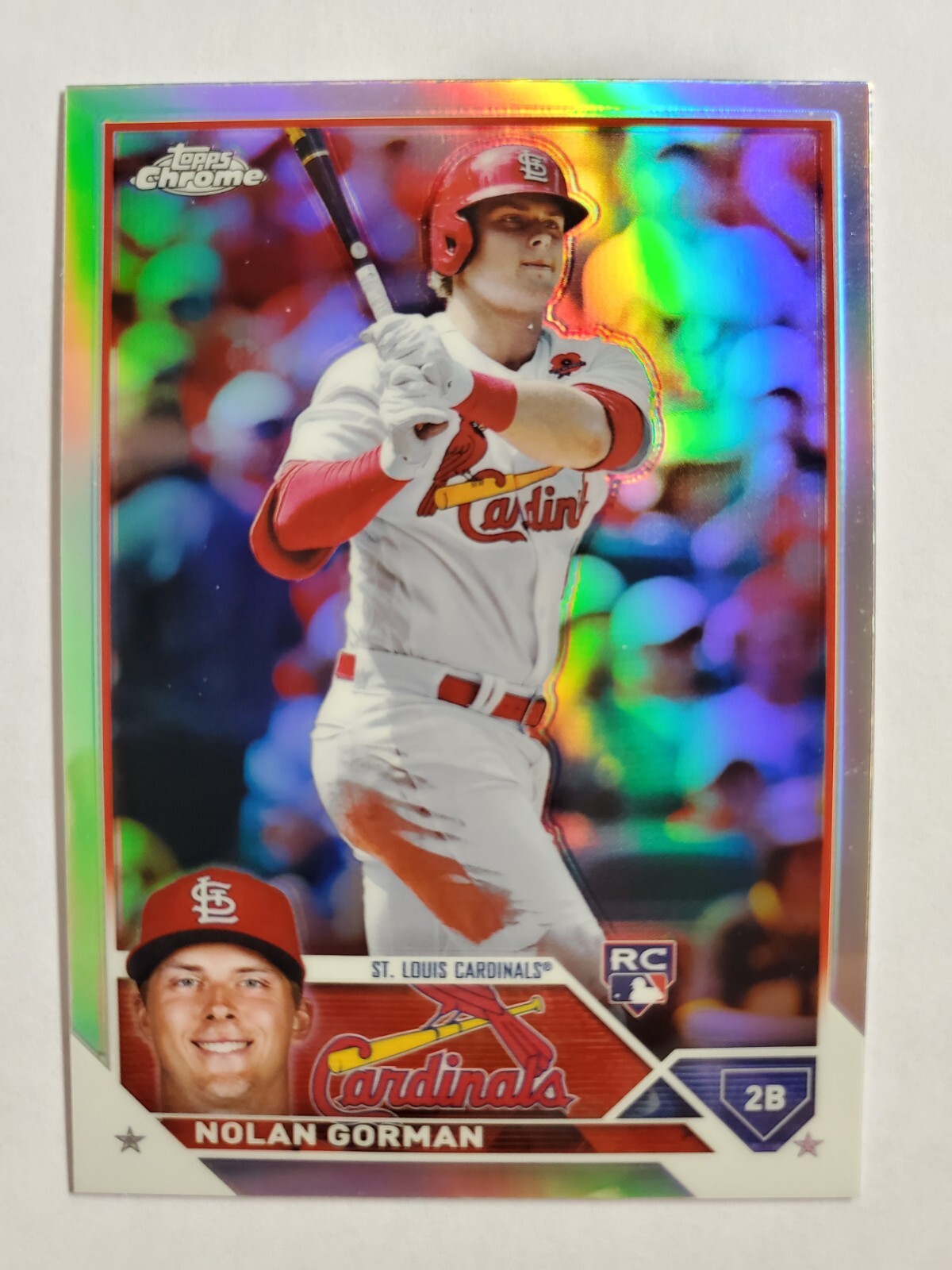 2023 Topps Chrome Refractor Nolan Gorman RC #192