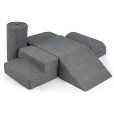 6-Piece Baby Climbing Blocks Kids Indoor Soft Play Structure Grey
