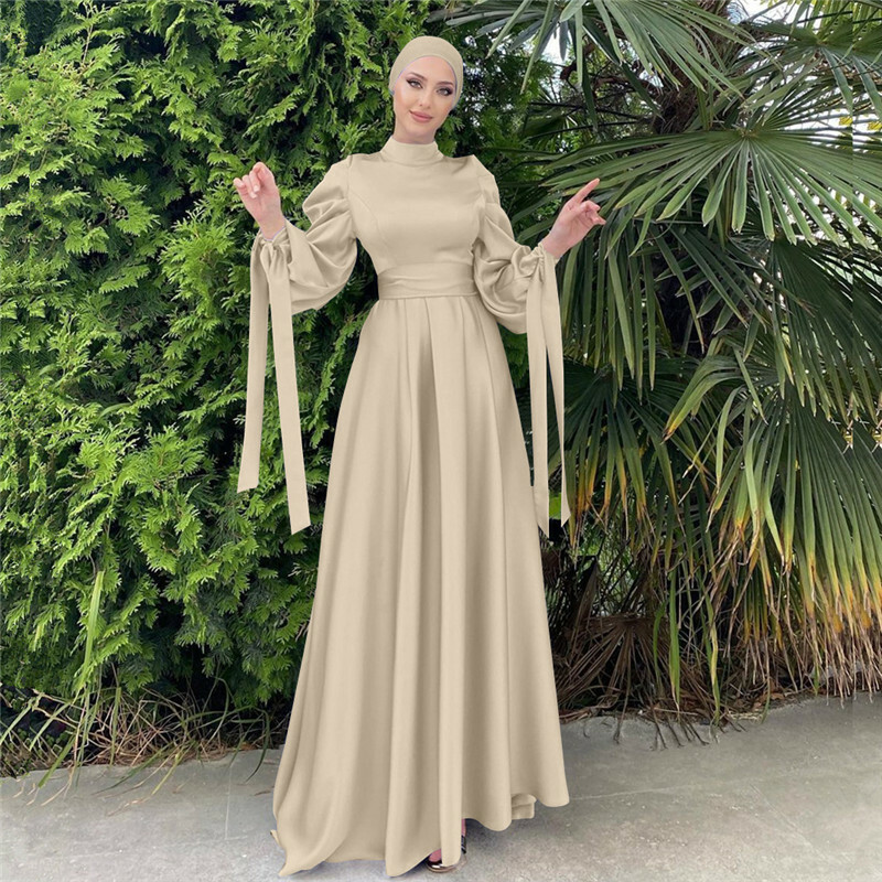 Women's Dress Abaya Maxi Dresses Dubai Islamic Arabian Muslim Ramadan Adults' Dress