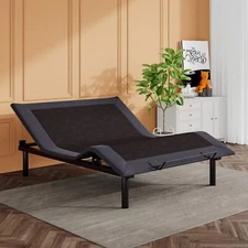 Queen Electric Adjustable Bed Base with Upgraded Motors&Wireless Remote Control