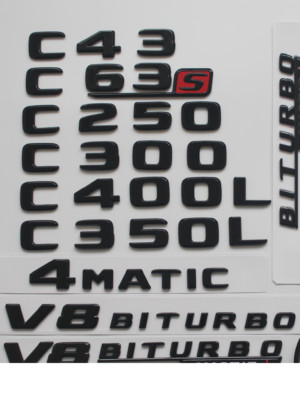 Black C32 C43 C55 C63 AMG C160 C180 C200 C220 C230 C240 C250 C270 C280 Emblems