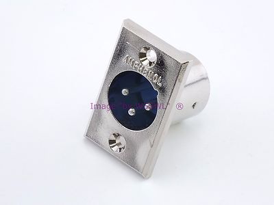 Amphenol XLR Male 3 Pin Chassis Connector NEW Sealed Package - Sold by W5SWL