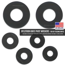 Nylotron Knife Pivot Washers - For Folding Knives - Knife Making - 3 Sizes