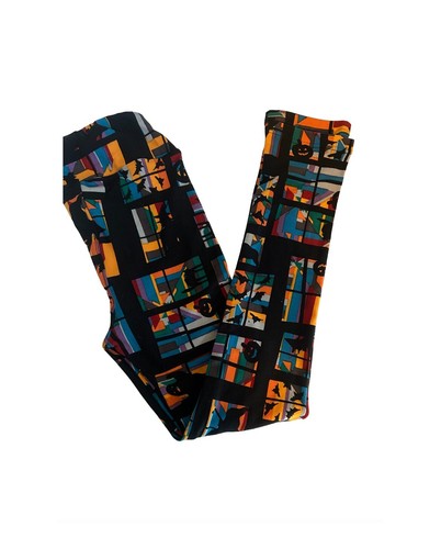Lularoe Kids Leggings L/XL Holiday Lot 3 Pair Halloween, NeonBats & Hunted House - Picture 13 of 15