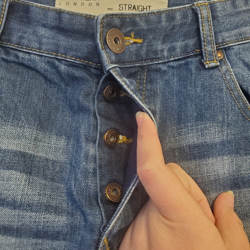 Burton Menswear Jeans Blue Denim Straight Mens W34 L30 Great Condition - 第 11/20 張圖片