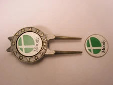 Moody Brass Quality Vintage Golf Divot Tool & Marker Set country club jc02
