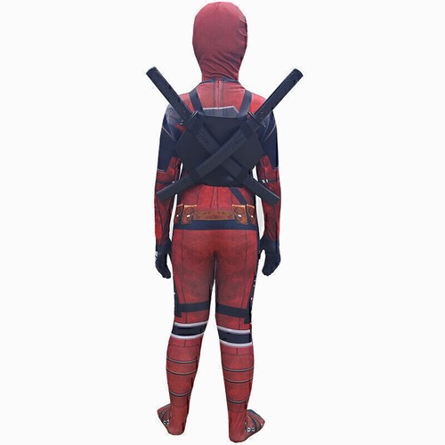 Deadpool Costume Cosplay Kids Bodysuit Boys Children's Day Fancy Dress Party - Picture 4 of 12