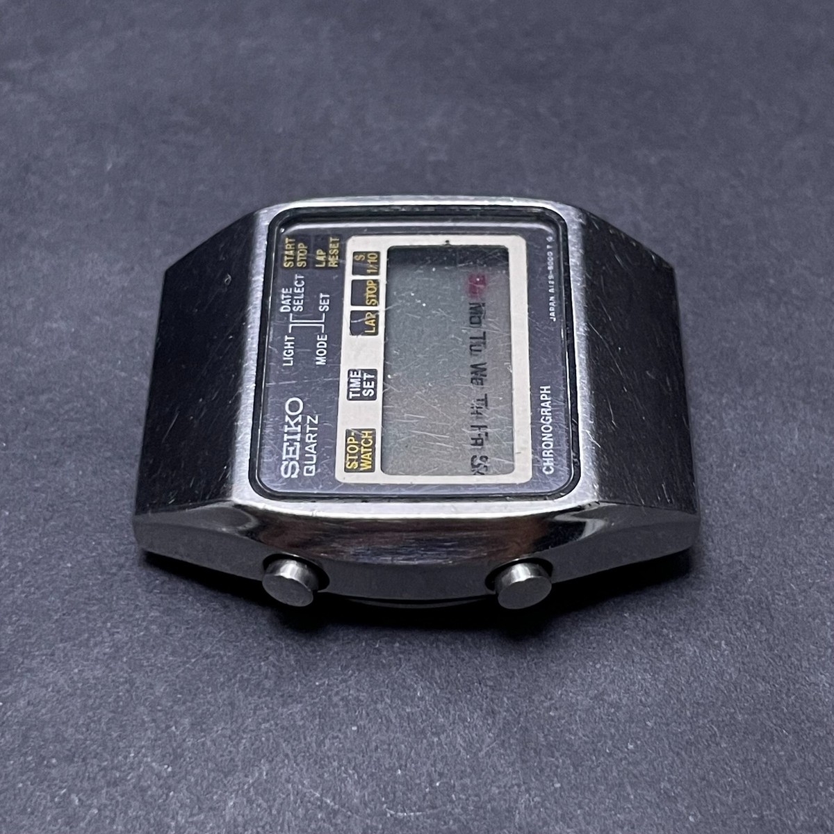 Vintage Seiko A129-5000 Quartz Chronograph Men's Watch Parts