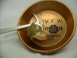 VFW 1949 Souvenir Miniature Goldminer's Pan, Sacramento, California, Vintage.