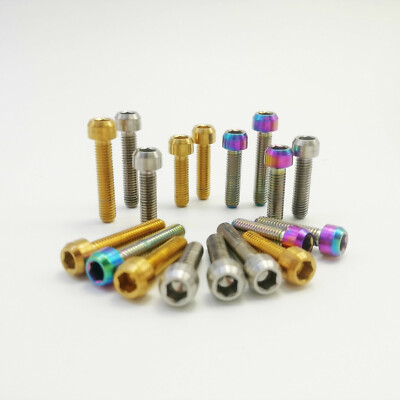 6pcs M5x16 M5X18 M5X20 M5X25mm Titanium Ti Chamfered Socket Allen Head Bolt