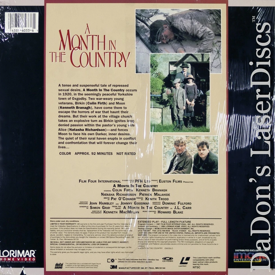 A Month in the Country Laserdisc Colin Firth Free Ship Foto 2 de 2