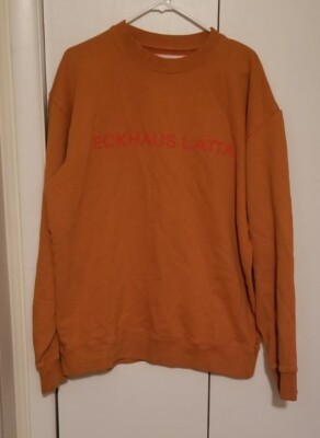 Eckhaus Latta Crewneck Sweatshirt Mens Size XL SS18 Brand New Brown NWT