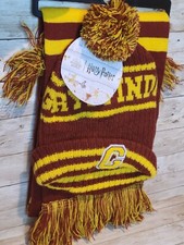 Harry Potter Gryffindor Hat  Scarf Cozy Red Beenie