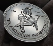 STL Mint The American Prospector, 2oz Ultra High Relief Silver Round adult nake 103.99 per troy oz