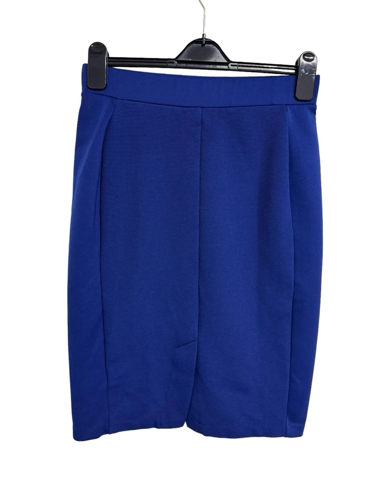 Falda lápiz para mujer Attention azul brillante cintura elástica talla M Foto 2 de 4