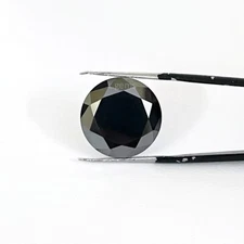 BLACK DIAMOND SOLITAIRE LOOSE 4-5 Ct Carbonado Earth Mined AAA Certified !