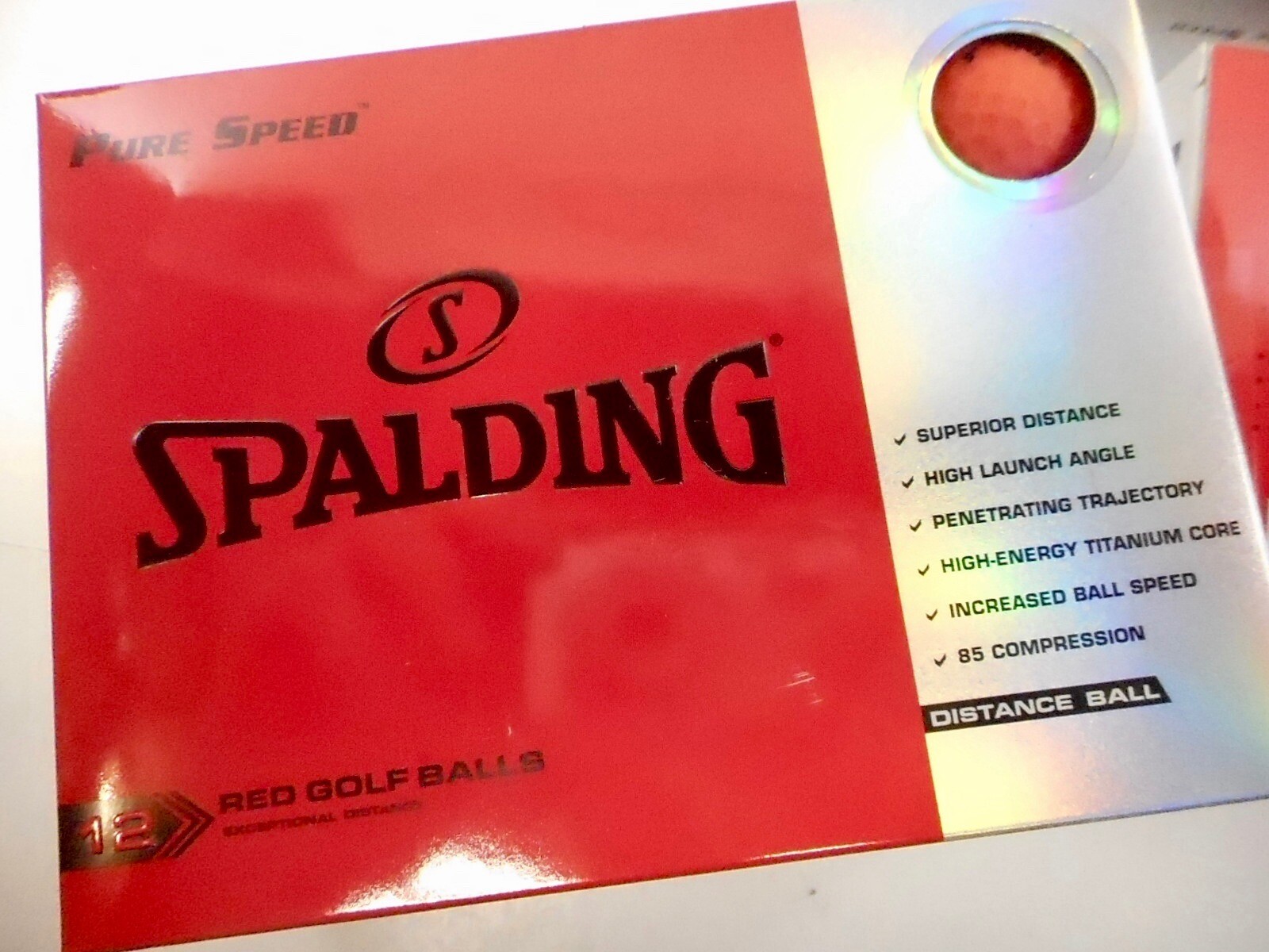 4 BRAND NEW SPALDING PURE SPEED RED GOLF BALLS 12 PACKS  SUPERIOR DISTANCE