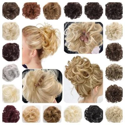Koko Large Hair Scrunchie Wrap Wellig Lockiges Haarteil Brötchen Hair Up Natur UNVERPACKT