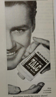 Mennen After Shave Talc For Men Vintage Print Ad c1955