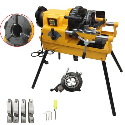 220V Electric Pipe Threader Machine (1/2'' - 3'') Threading Cutter NPT&BSPT Type