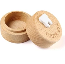 Wooden Kids Tooth Boxes Dropped Tooth Keepsake Storage Box