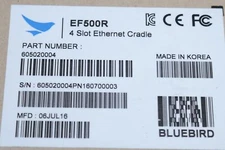 NEW BLUEBIRD 4SC(E)-EF500R 4 SLOT ETHERNET CHARGER CRADLE USB 4SC EF500R SCANNER