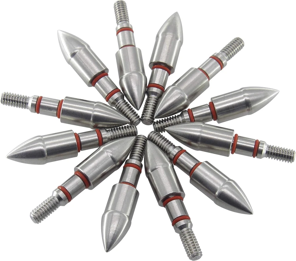 Stainless Steel Archery Field Points Set - 12PCS Precision Screws, 125 Grains - Image 3 of 4